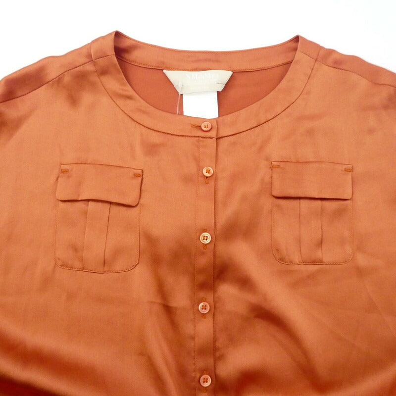【中古】MAX MARA | マックスマーラ SILK MID-LENGTH DRESS ワンピース 92211821 オレンジ サイズ:40