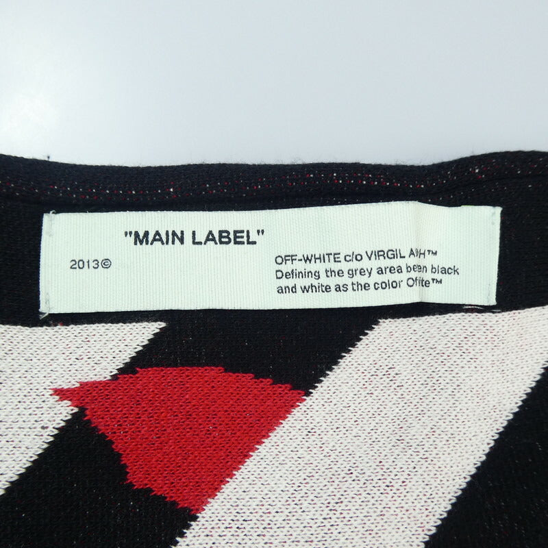【中古】OFF-WHITE | オフホワイト BATS SCARF MUFFLER マフラー ブラック