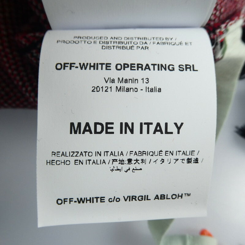 【中古】OFF-WHITE | オフホワイト BATS SCARF MUFFLER マフラー ブラック