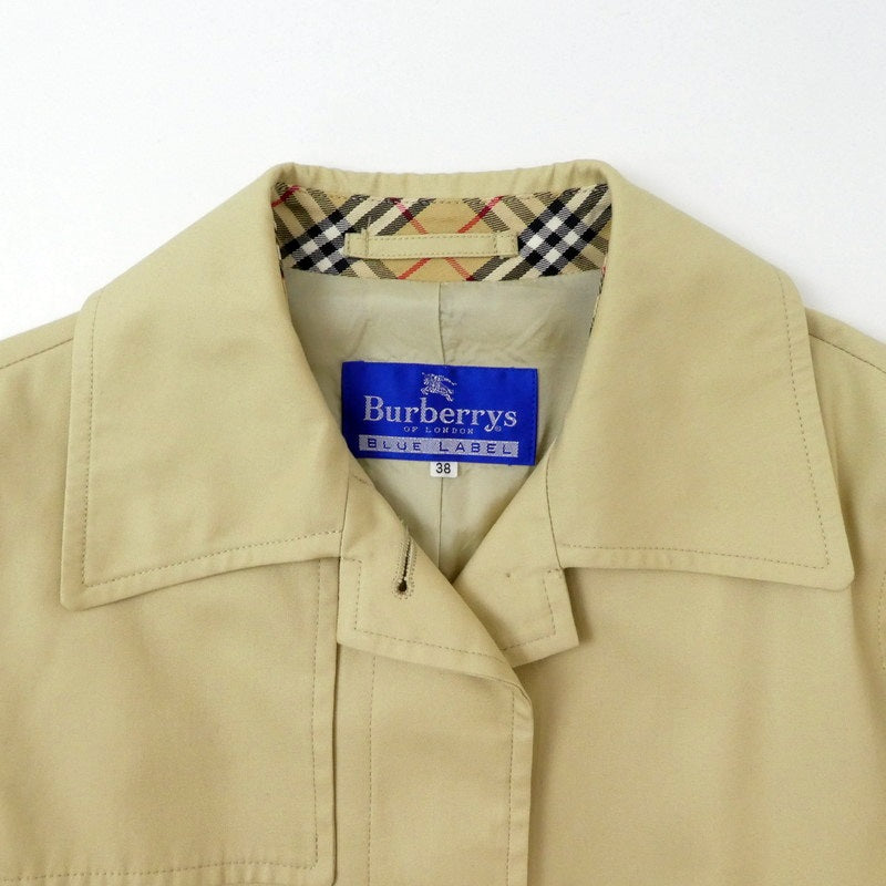 【中古】BURBERRY BLUE LABEL | バーバリーブルーレーベル ステンカラーコート ベージュ