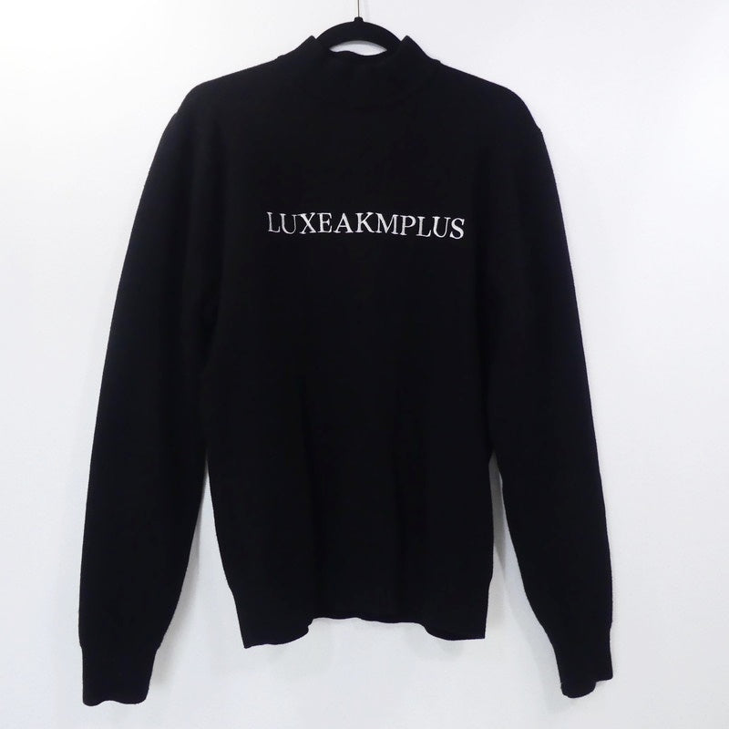 【中古】AKM(志風音) | エーケーエムシフォン LOGO HIGH NECK KNIT スウェット LAK-22001-BK90 ブラック サイズ:XL