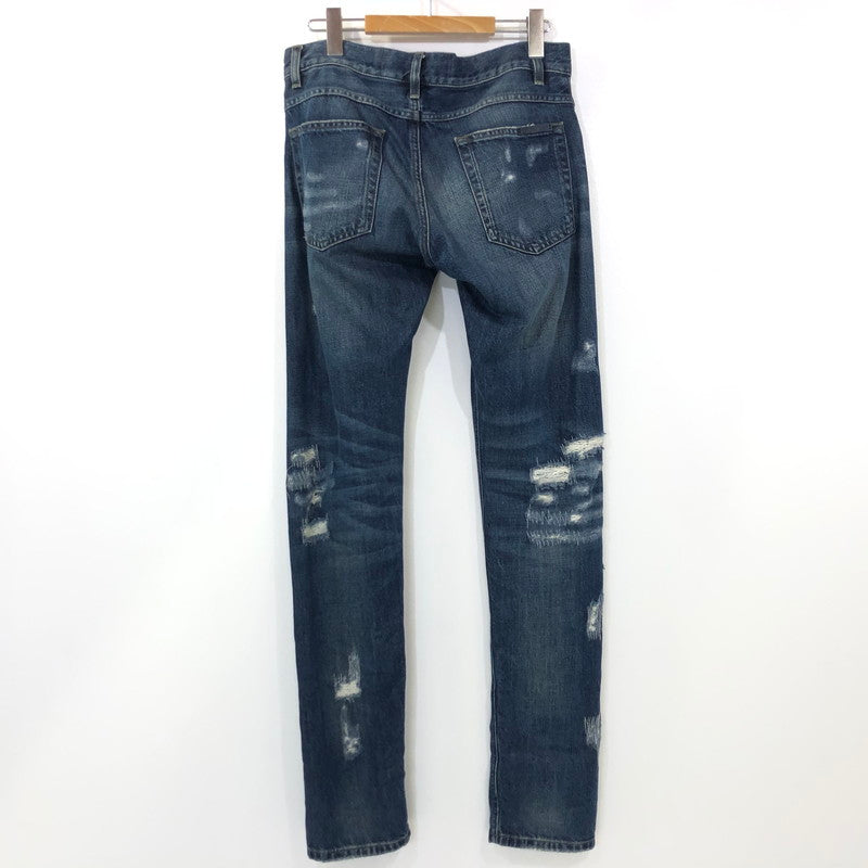 【中古】DOLCE & GABBANA | ドルチェアンドガッバーナ クラッシュ加工デニムパンツ デニムパンツ 2016S/S 44 ネイビー