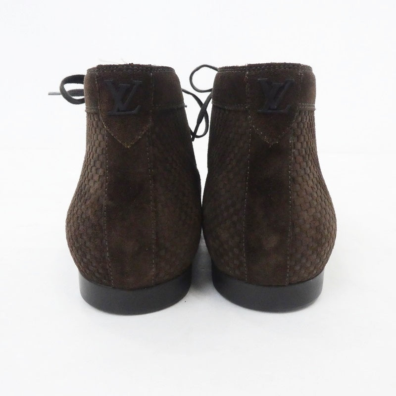 【中古】LOUIS VUITTON | ルイ・ヴィトン マイクロダミエスエード ブーツ サイズ:25.0cm