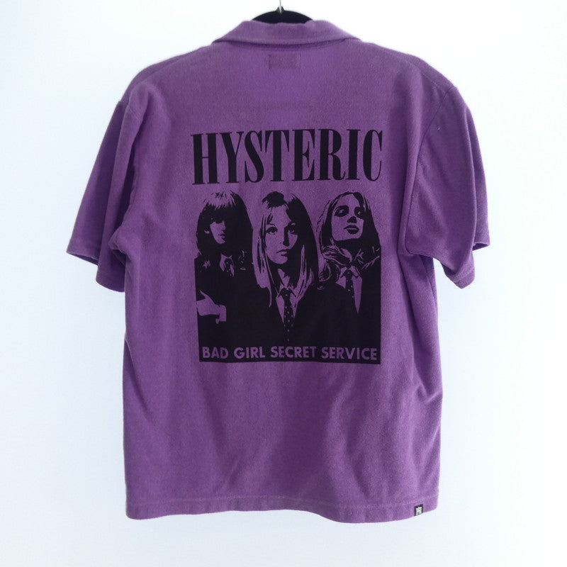 【中古】HYSTERIC GLAMOUR | ヒステリックグラマー SECRET SERVICE シャツ 半袖シャツ 02211CH02 パープル サイズ:S