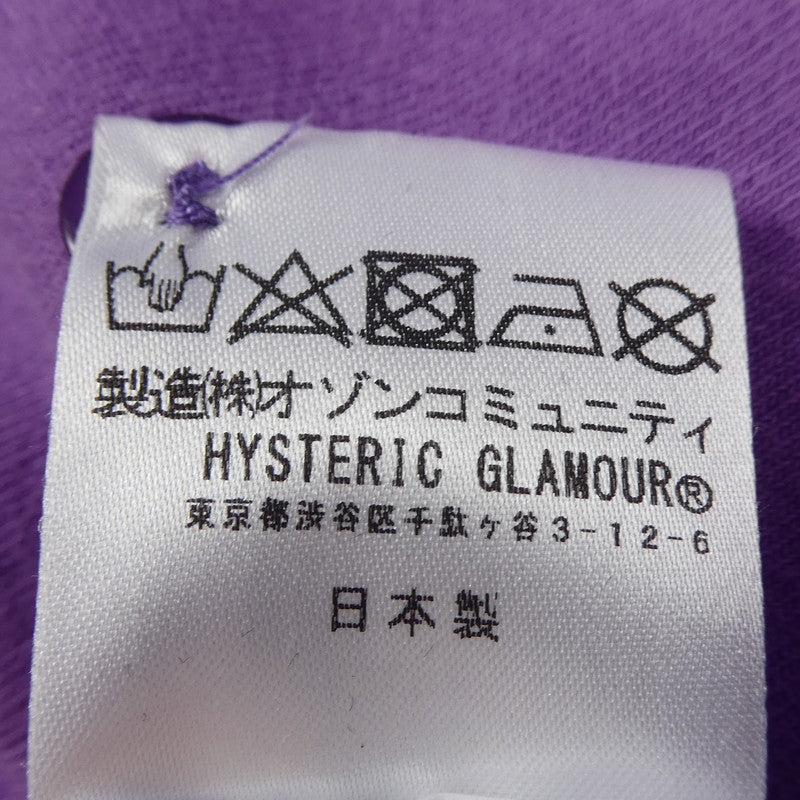 【中古】HYSTERIC GLAMOUR | ヒステリックグラマー SECRET SERVICE シャツ 半袖シャツ 02211CH02 パープル サイズ:S