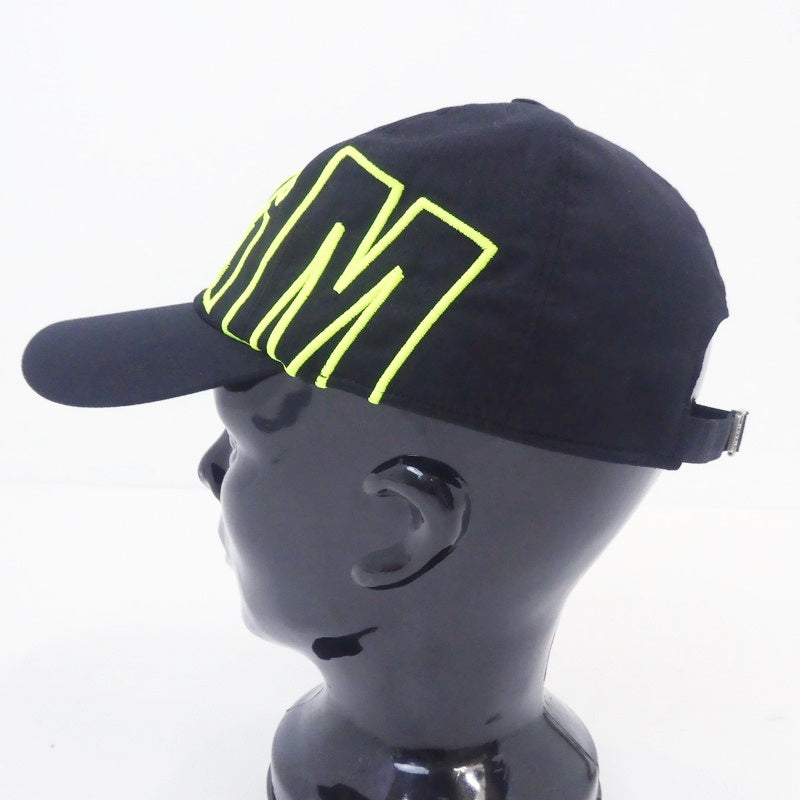【中古】MSGM | エムエスジーエム MSGMロゴ刺繍 キャップ ブラック