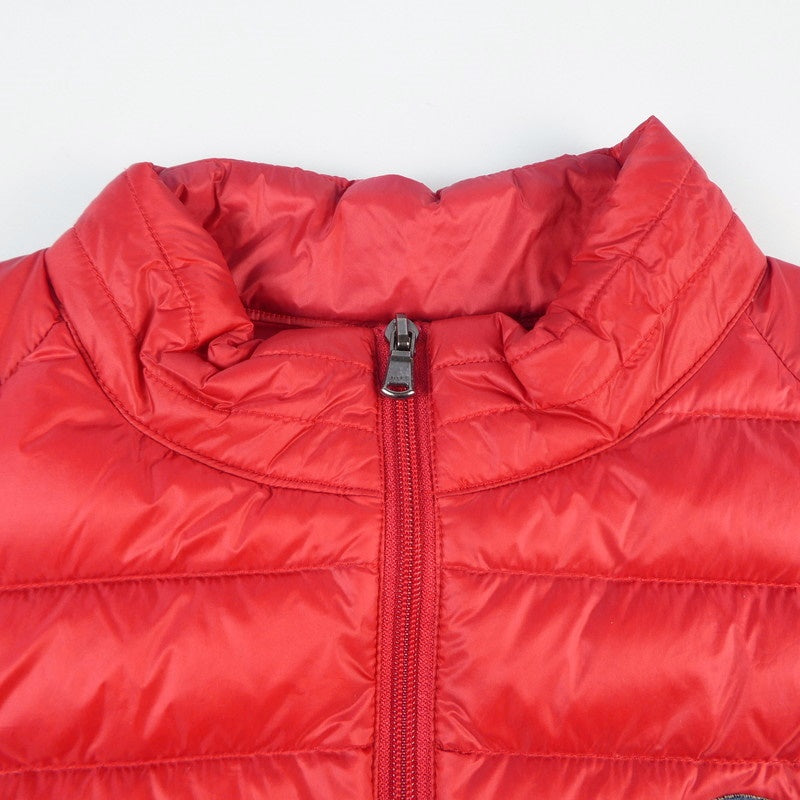 【中古】 ダウンベスト レッド