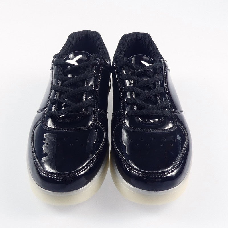 【中古】 BLACK LAMINATED POP スニーカー US8.5(26.5cm程度) ブラック