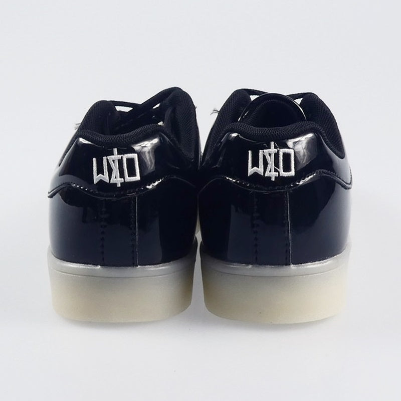 【中古】 BLACK LAMINATED POP スニーカー US8.5(26.5cm程度) ブラック