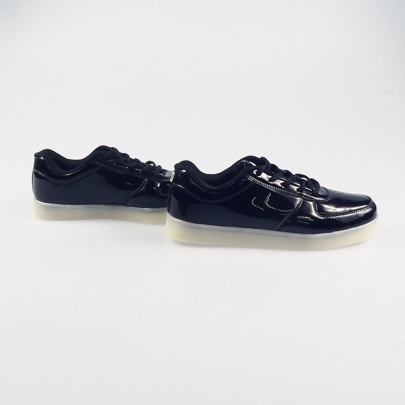 【中古】 BLACK LAMINATED POP スニーカー US8.5(26.5cm程度) ブラック