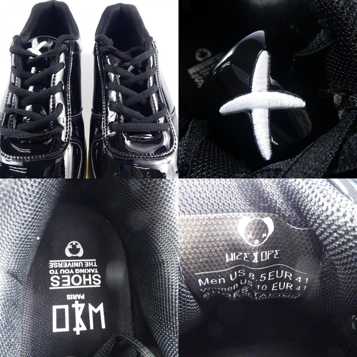 【中古】 BLACK LAMINATED POP スニーカー US8.5(26.5cm程度) ブラック