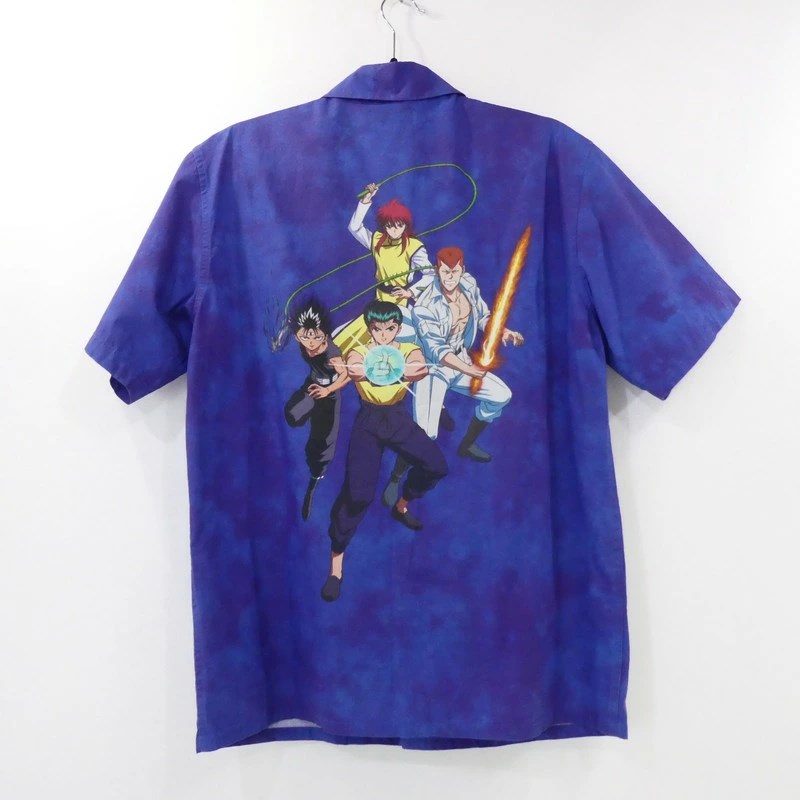 【中古】X-LARGE | エクストララージ S/S YUYUHAKUSHO OPEN COLLAR SHIRT 半袖シャツ 01192412-1906 ×幽遊白書 年式:2019S/S ブルー サイズ:S