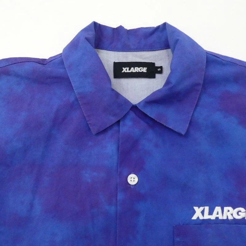 【中古】X-LARGE | エクストララージ S/S YUYUHAKUSHO OPEN COLLAR SHIRT 半袖シャツ 01192412-1906 ×幽遊白書 年式:2019S/S ブルー サイズ:S