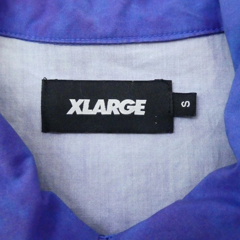 【中古】X-LARGE | エクストララージ S/S YUYUHAKUSHO OPEN COLLAR SHIRT 半袖シャツ 01192412-1906 ×幽遊白書 年式:2019S/S ブルー サイズ:S