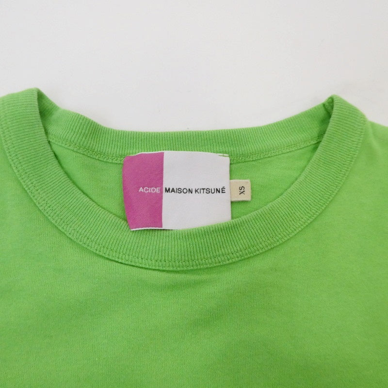【中古】MAISON KITSUNE | メゾンキツネ 半袖Tシャツ グリーン サイズ:XS