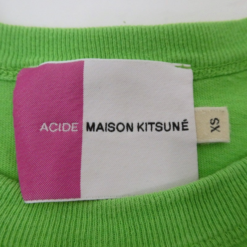 【中古】MAISON KITSUNE | メゾンキツネ 半袖Tシャツ グリーン サイズ:XS