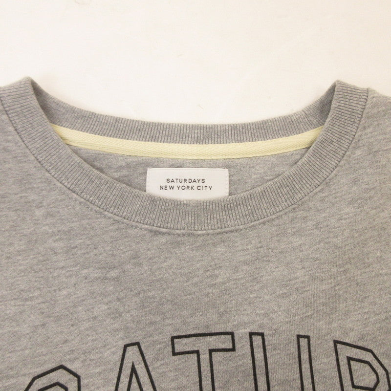 【中古】SATURDAYS NYC | サタデーズ サタデイズ BOWERY CONVEX SWEAT スウェット グレー サイズ:XS