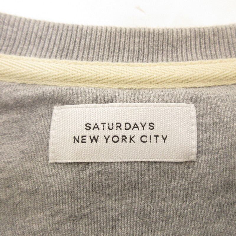 【中古】SATURDAYS NYC | サタデーズ サタデイズ BOWERY CONVEX SWEAT スウェット グレー サイズ:XS