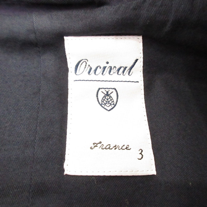 【中古】ORCIVAL | オーシバル ステンカラーコート 2016S/S ネイビー