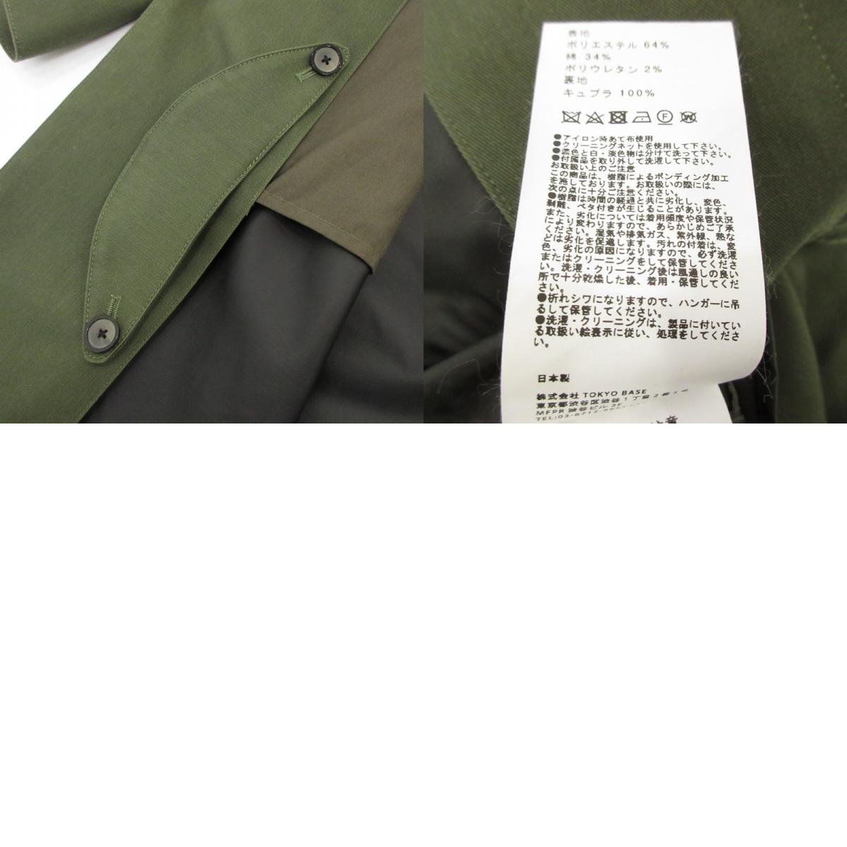 【中古】UNITED TOKYO | ユナイテッドトウキョウ ボンディングギャバステンカラーコート ステンカラーコート カーキ サイズ:2