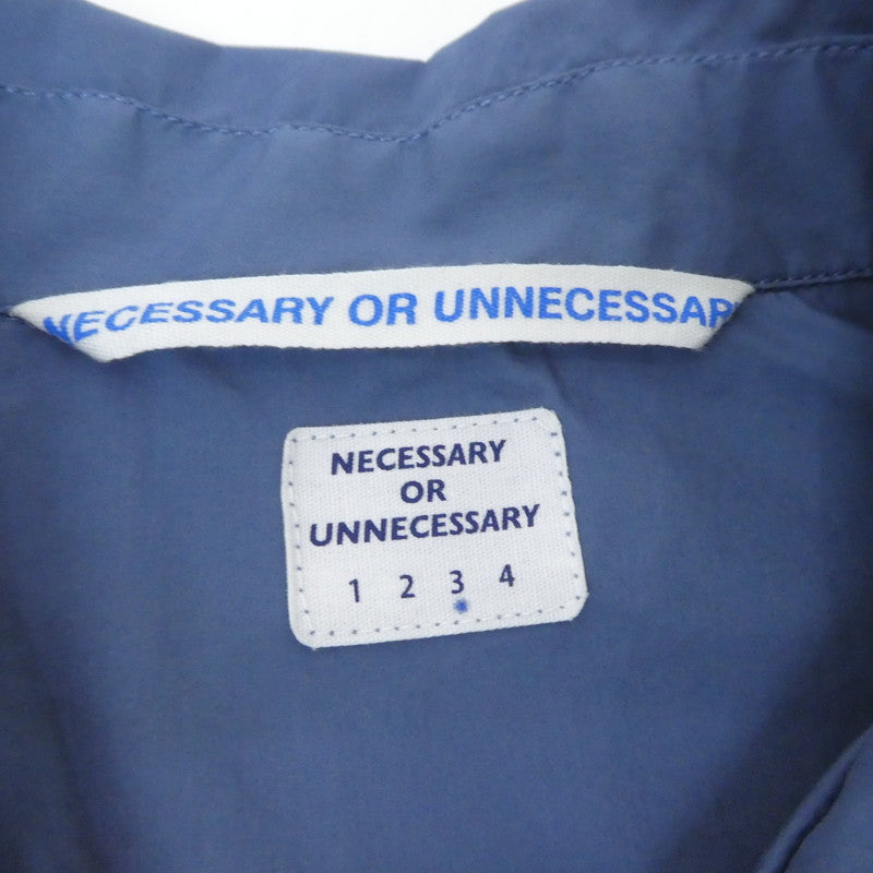 【中古】NECESSARY or UNNECESSARY | ネセサリーオアアンネセサリー その他アウター ブルー
