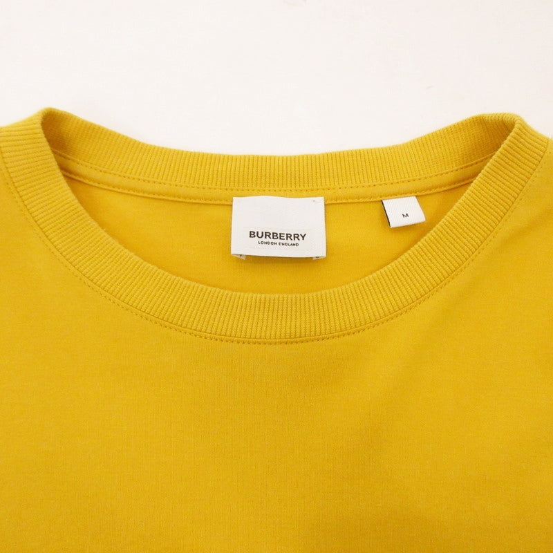 【中古】BURBERRY London England | バーバリーロンドンイングランド ロゴプリントコットンジャージーTシャツ 半袖Tシャツ 8065396 イエロー サイズ:M