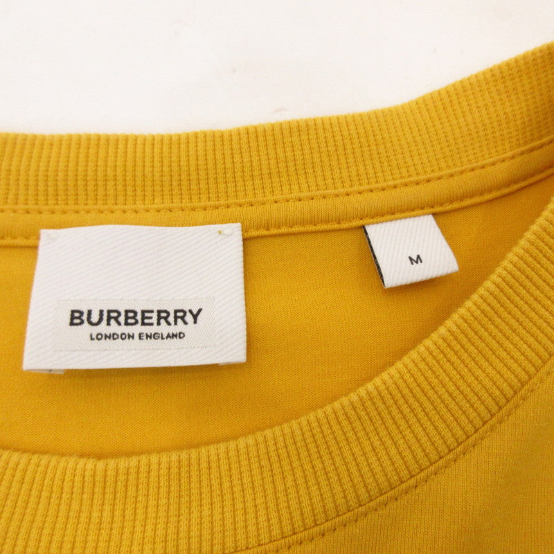 【中古】BURBERRY London England | バーバリーロンドンイングランド ロゴプリントコットンジャージーTシャツ 半袖Tシャツ 8065396 イエロー サイズ:M