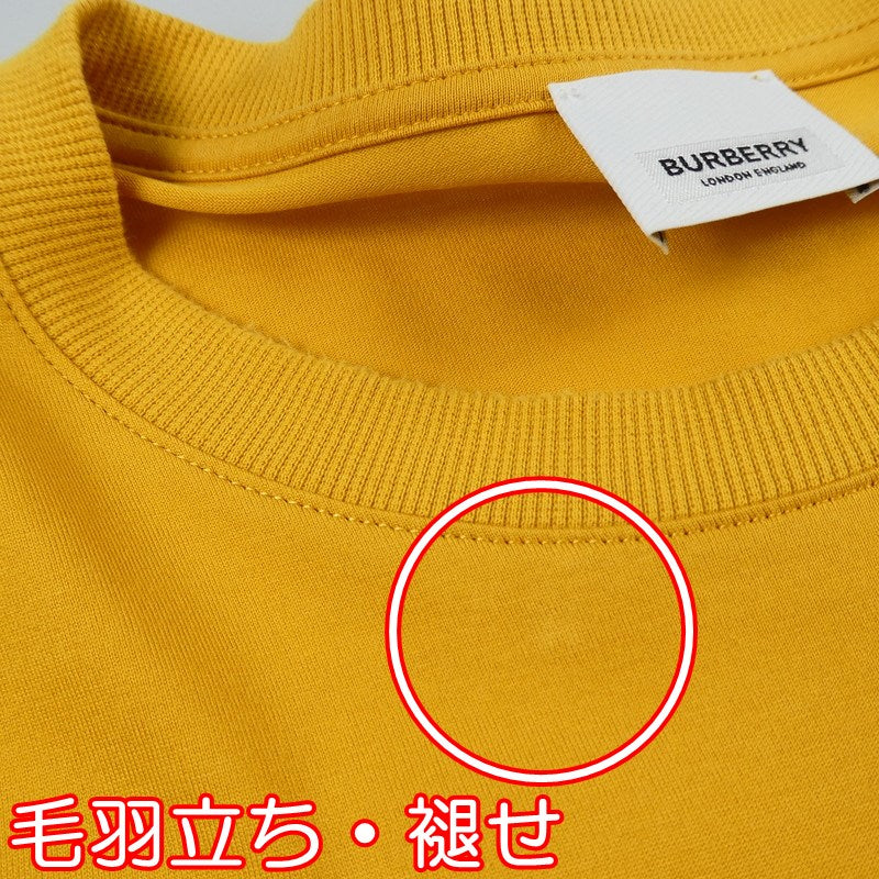 【中古】BURBERRY London England | バーバリーロンドンイングランド ロゴプリントコットンジャージーTシャツ 半袖Tシャツ 8065396 イエロー サイズ:M