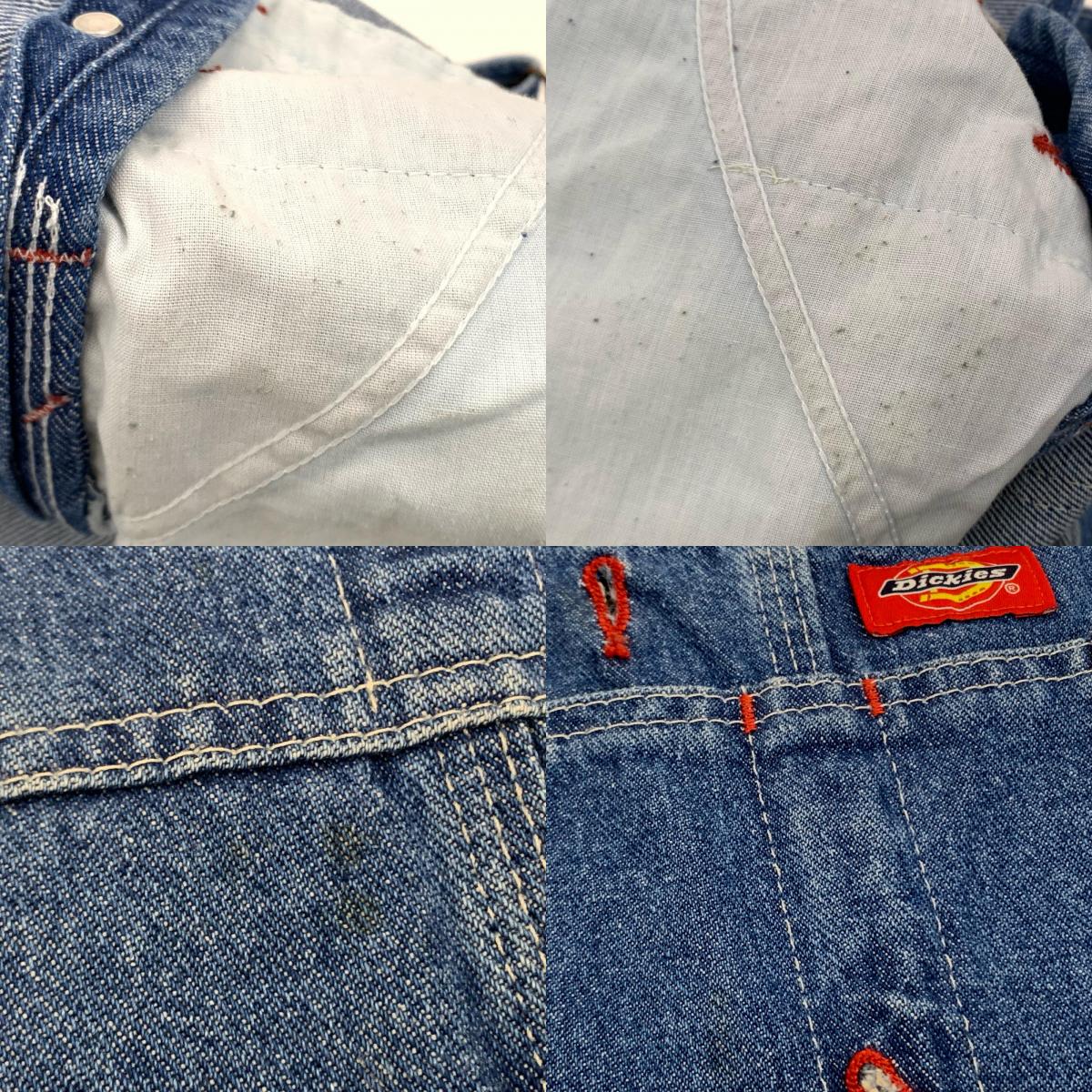 【中古】Dickies | ディッキーズ STONEWASHED INDIGO BIB OVERALL オーバーオール サイズ:W:34