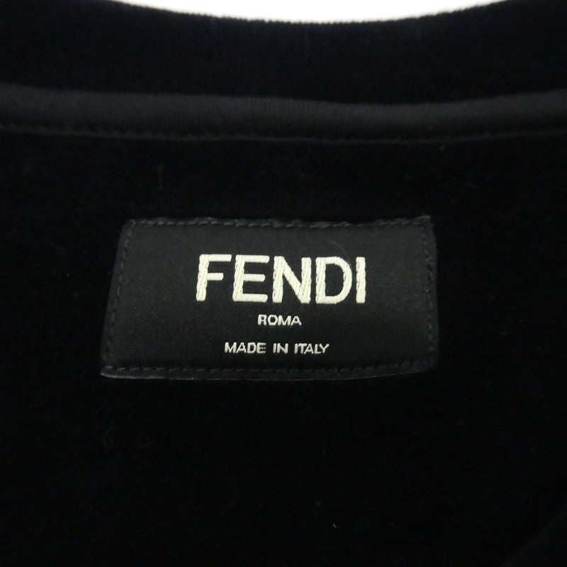 【中古】FENDI | フェンディ ブラックピケFFロゴ 半袖Tシャツ FY0936 AHCA ブラック サイズ:S
