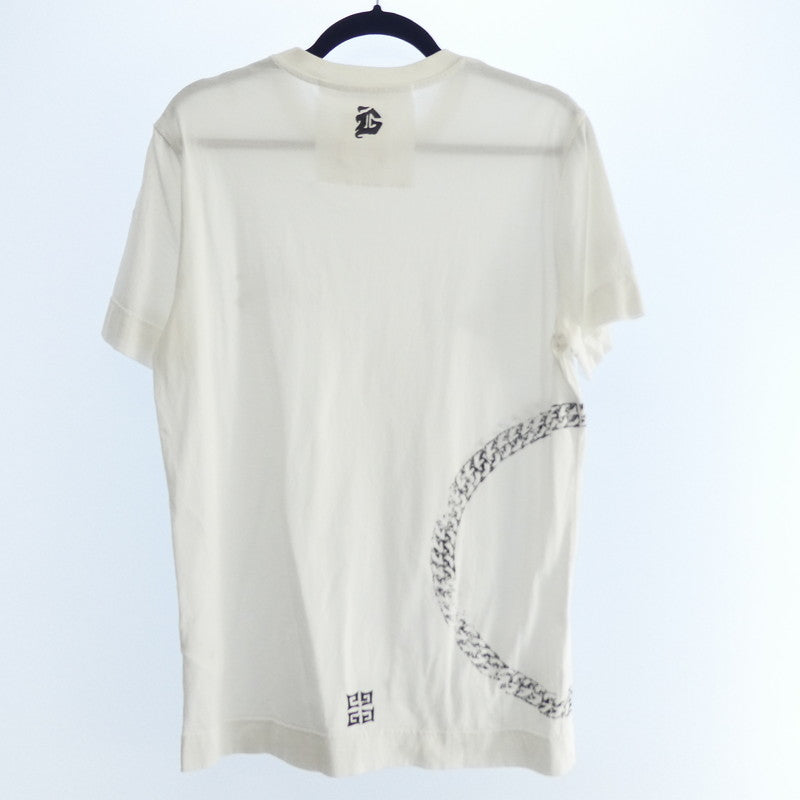 【中古】GIVENCHY | ジバンシィ SYMBOL CIRCLE CHAIN SLIM FIT T-SHIRT 半袖Tシャツ BM716C3Y6B ホワイト サイズ:S