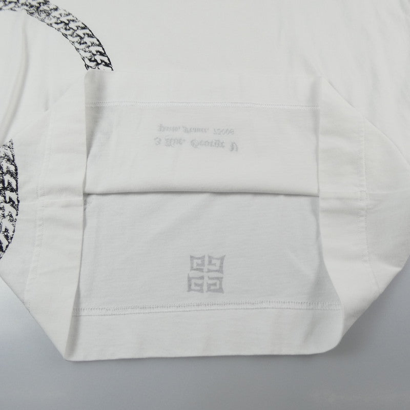 【中古】GIVENCHY | ジバンシィ SYMBOL CIRCLE CHAIN SLIM FIT T-SHIRT 半袖Tシャツ BM716C3Y6B ホワイト サイズ:S