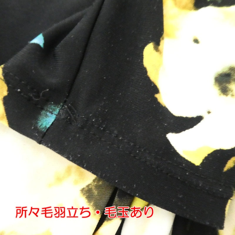 【中古】RALPH LAUREN | ラルフローレン 花柄カシュクール ドレス ブラック サイズ:2