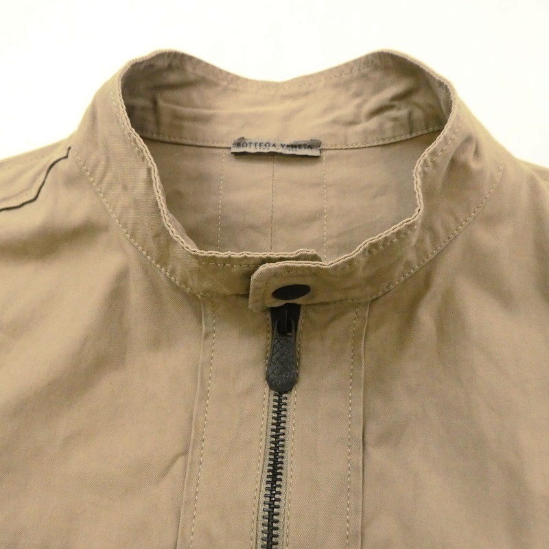 【中古】BOTTEGA VENETA | ボッテガヴェネタ DAKAR PAPER COTTON GABARDINE BLOUSON ブルゾン 285990/VU890 年式:2012S/S 国内正規品 ベージュ サイズ:48