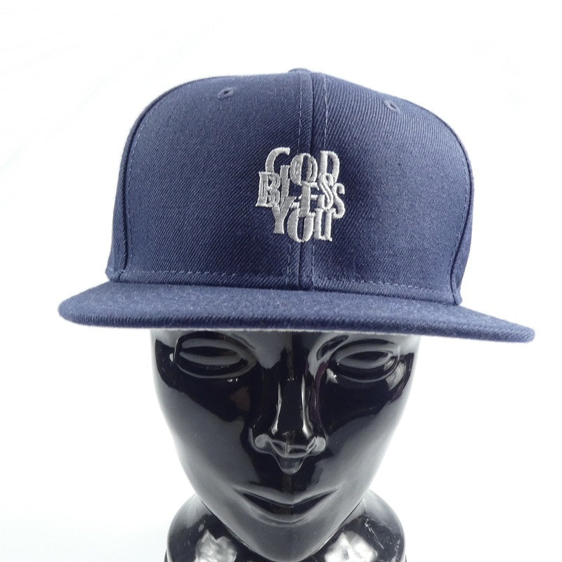 【中古】EXAMPLE | イグザンプル GOD BLESS YOU キャップ ネイビー