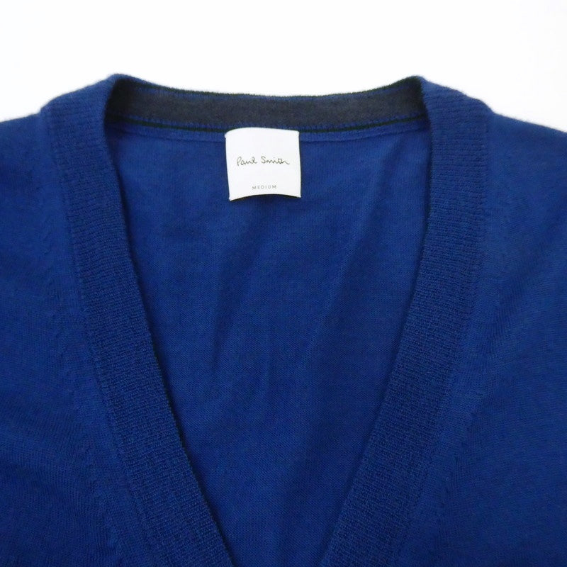 【中古】Paul Smith | ポール・スミス HIGH GAUGE KNIT CARDIGAN カーディガン 283400 216S ブルー サイズ:M