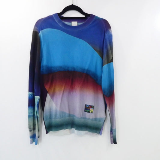 【中古】Paul Smith | ポール・スミス Abstract Paint クルーネックニット セーター 133454 834X サイズ:M