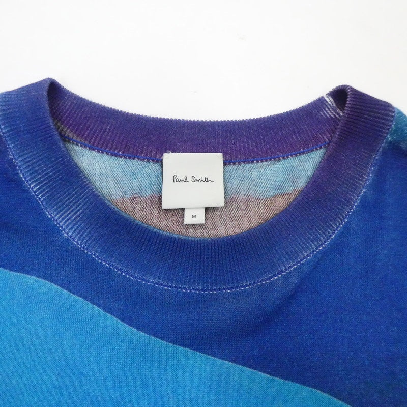 【中古】Paul Smith | ポール・スミス Abstract Paint クルーネックニット セーター 133454 834X サイズ:M