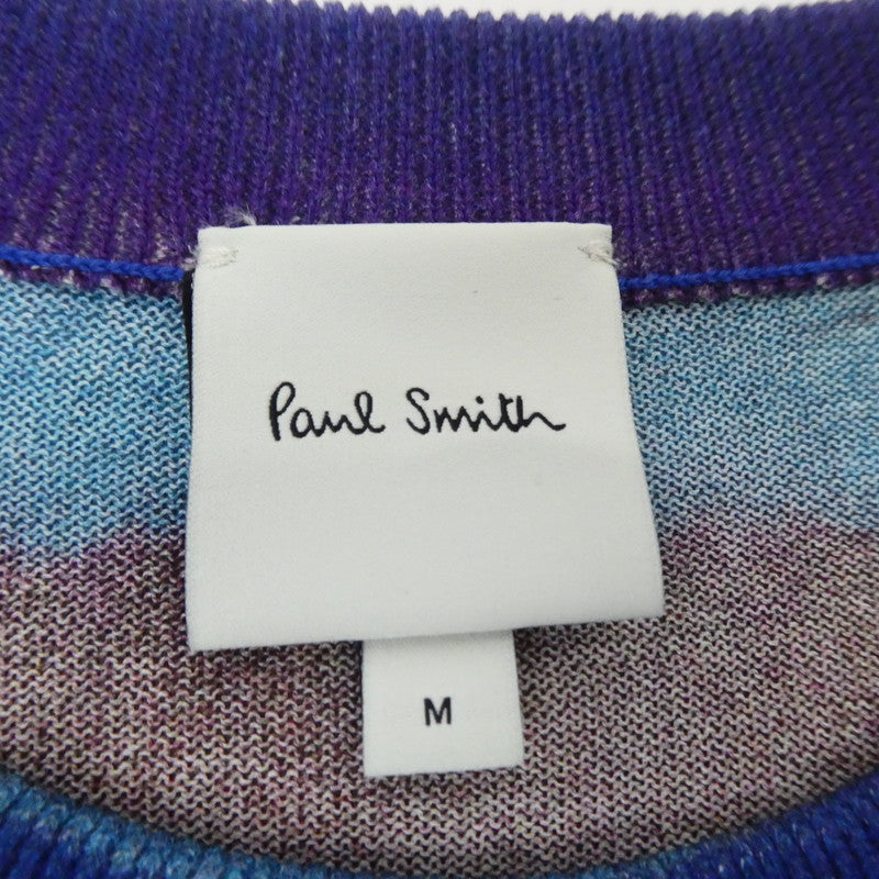 【中古】Paul Smith | ポール・スミス Abstract Paint クルーネックニット セーター 133454 834X サイズ:M