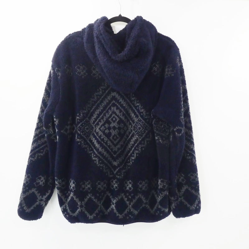 【中古】Seagreen | シーグリーン NATIVE PATTERN BLEACH FLEECE パーカー MSEA22A4148-L ネイビー サイズ:2