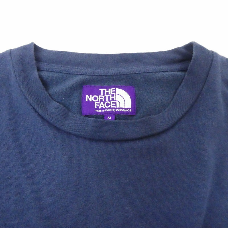 【中古】THE NORTH FACE PURPLE LABEL | ザノースフェイスパープルレーベル L/S Graphic Tee 長袖Tシャツ NT3260N ネイビー サイズ:M