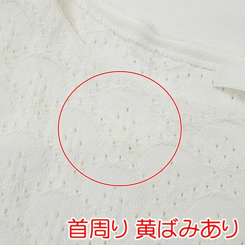 【中古】 扇形模様ノースリーブAライン ワンピース 6422250 ホワイト サイズ:36
