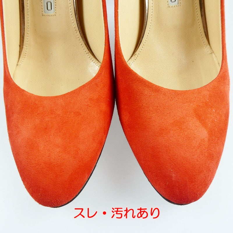 【中古】 パンプス オレンジ
