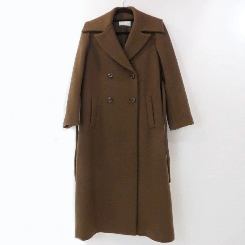 【中古】FRAY I.D | フレイアイディー 変形カラーロングコート その他アウター FWFC205011 年式:2020A/W ブラウン サイズ:1