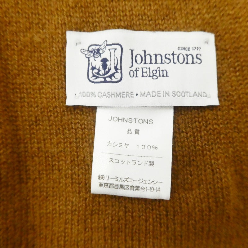 【中古】Johnstons of Elgin | ジョンストンズ マフラー CA100 ブラウン