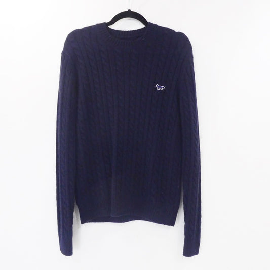 【中古】MAISON KITSUNE | メゾンキツネ ニット JM00535KT1070 ネイビー
