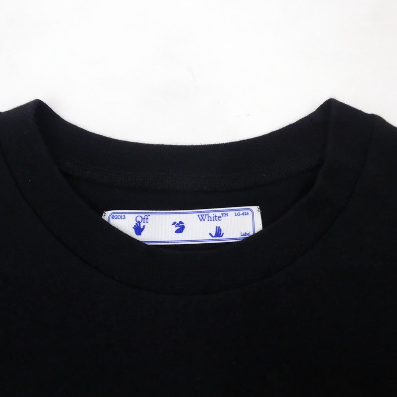 【中古】OFF-WHITE | オフホワイト BLURRED CARAVAGGIO S/S OVER TEE 半袖Tシャツ OMAA027F20FAB018 ブラック サイズ:L
