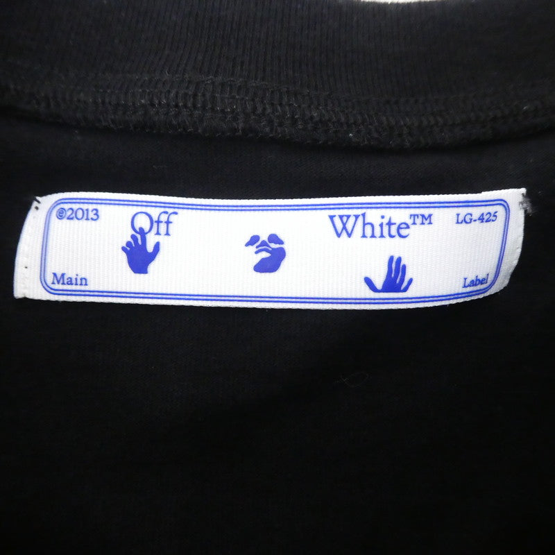 【中古】OFF-WHITE | オフホワイト BLURRED CARAVAGGIO S/S OVER TEE 半袖Tシャツ OMAA027F20FAB018 ブラック サイズ:L