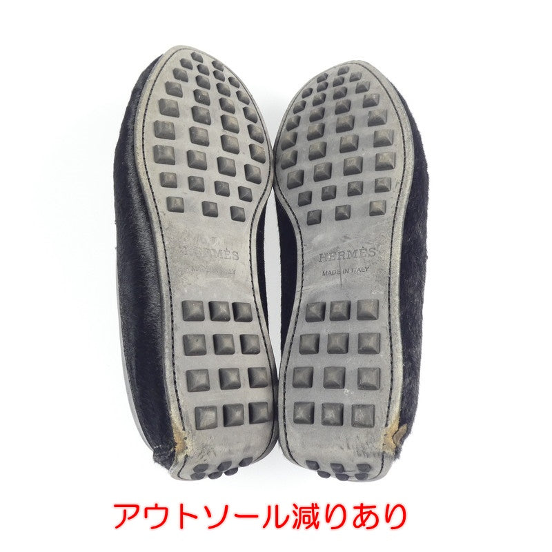【中古】HERMES | エルメス ローファー ブラック 26.5cm