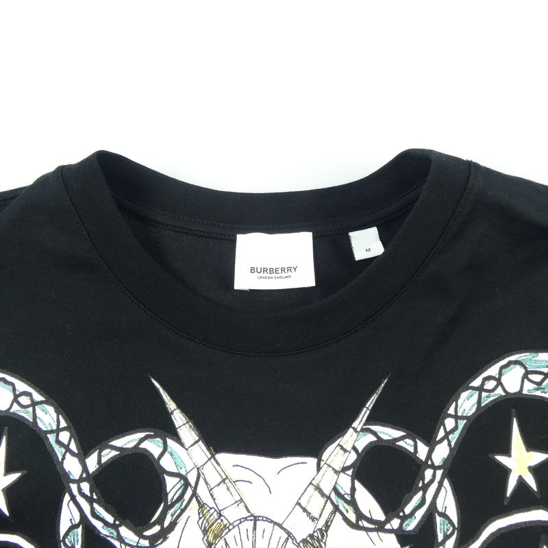 【中古】BURBERRY London England | バーバリーロンドンイングランド ?MONTAGE PRINT COTTON OVERSIZED T-shirt 半袖Tシャツ 8040679 ブラック サイズ:M